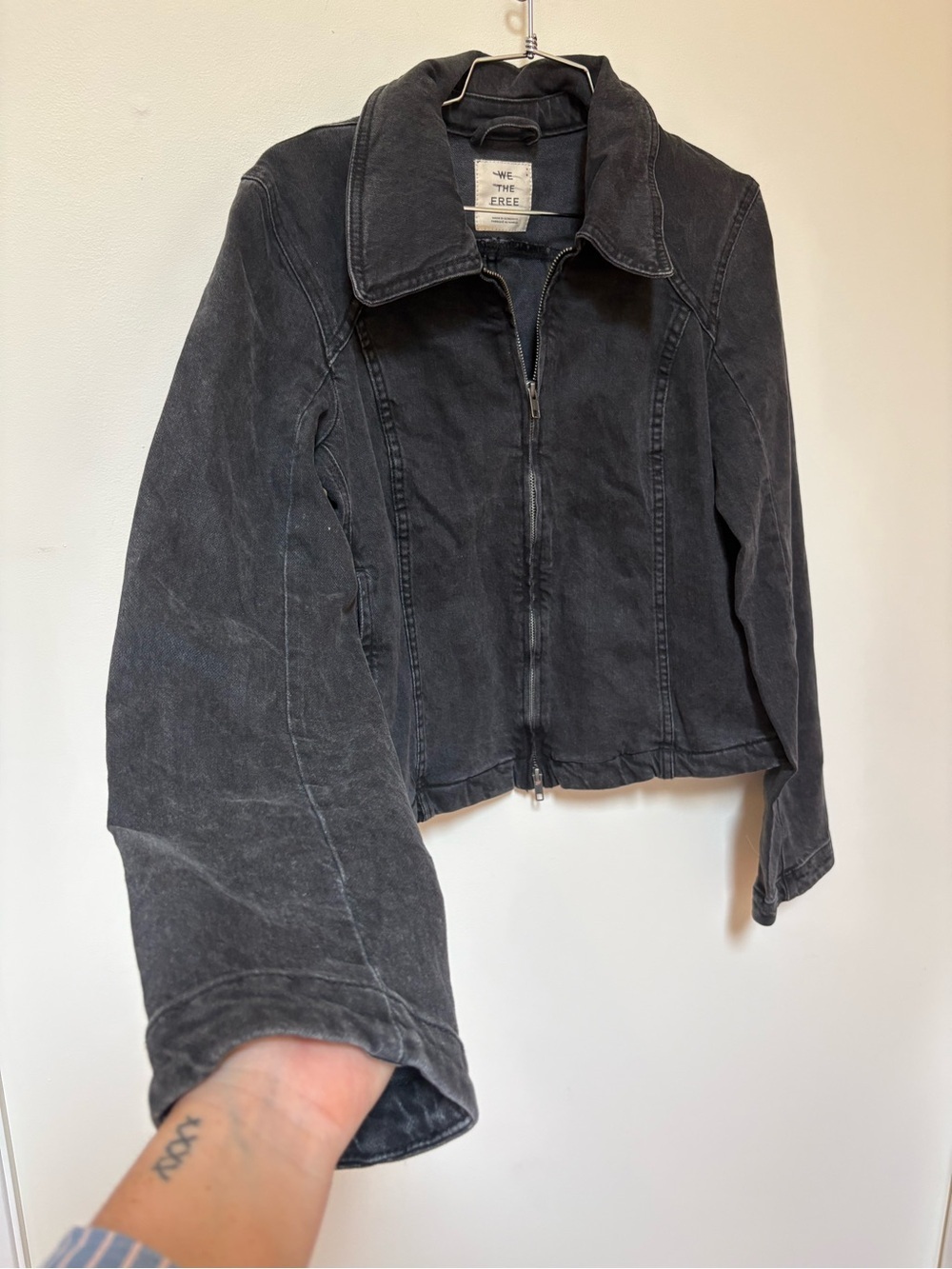 NWOT Free People We The Free River Denim Jacket Size Large - Picture 7 of 16
